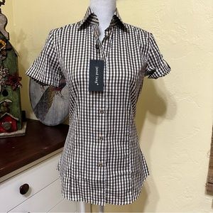 NWT! Jared Lang Button Down collared top